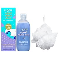 Good Nights Sleep Bathtime Treats Bath and Shower Gel - Body Wash and Body Exfoliator Scrub for Smooth Skin - Calming Lavender Scent - 1 pc
