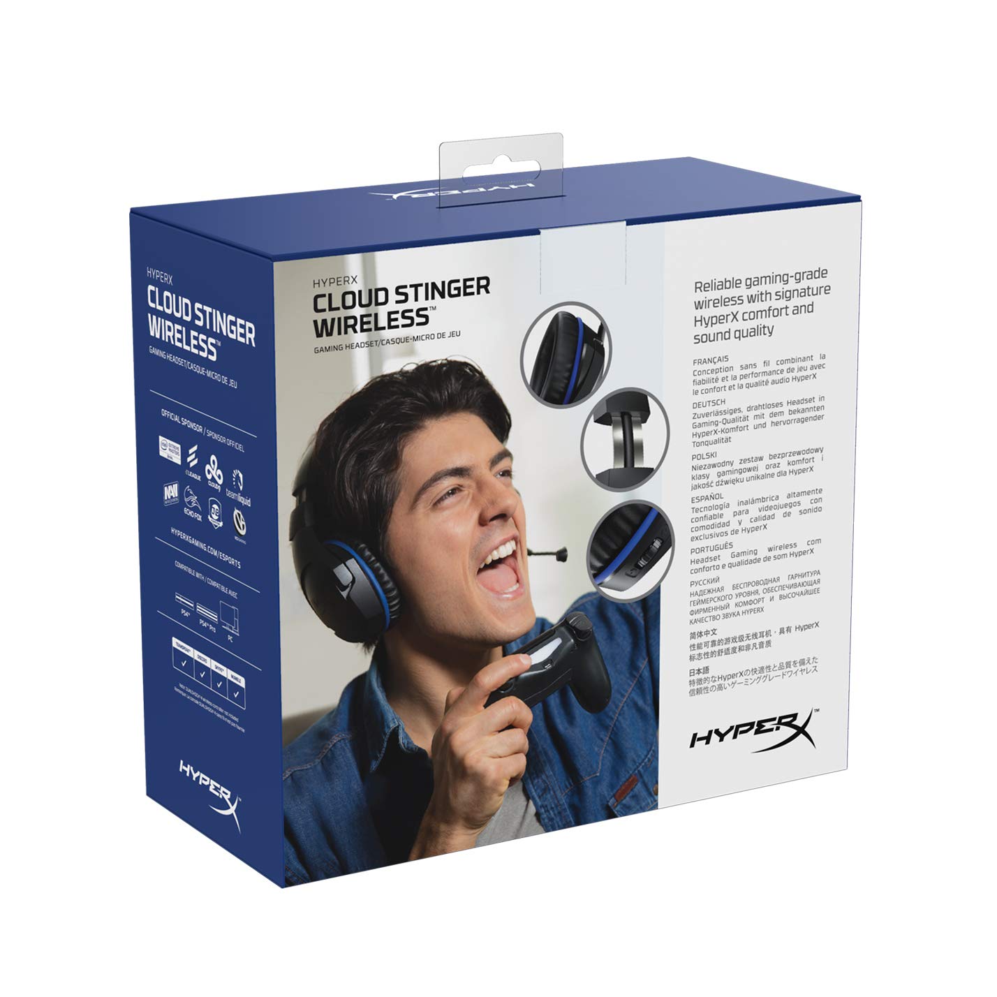 HyperX Cloud Stinger Wireless - Gaming Headset with Long Lasting Battery up to 17 Hours of Use, Immersive In-Game Audio, Noise Cancelling Microphone, Comfortable Memory Foam, and Designed for PS4