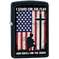 American Flag I Stand for The Flag & Kneel for The Cross Patriotic Zippo Lighter