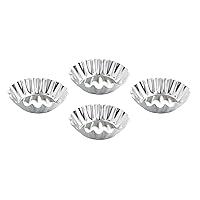 Mrs. Anderson’s Baking Tartlet Molds, Fluted Round, Set of 4, 3-Inches