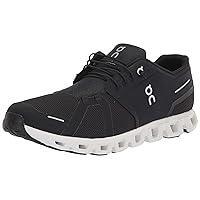 On Men's Cloud 5 Sneakers, Black/White, 8 Medium US