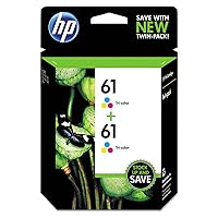 HP 61 | 2 Ink Cartridges | Tri-color | Works with HP DeskJet 1000 1500 2050 2500 3000 3500 Series, HP ENVY 4500 5500 Series, HP OfficeJet 2600 4600 Series | CH562WN