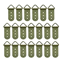 dophee 20Pcs D-Ring Photo Picture Frame Hooks, Antique Bronze Triangle Wall Hanging Hooks Hanger for Oil Painting Mirror Frame with Screws