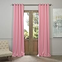 HPD Half Price Drapes BOCH-201305-96-GR Grommet Room Darkening Curtain (1 Panel), 50W x 96L, Precious Pink