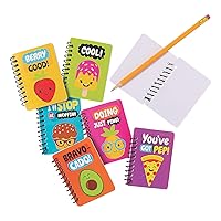 Funtastic Food Friends Mini Notebooks - 24 Pieces - Educational And Learning Activities For Kids