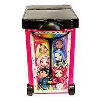 Tara Toy MGA Rainbow High Wheeled Doll Storage & Carrying Case - A Fashionable Haven to Keep Dolls Neat Stylish - Organized for Kids Ages 3+ Elevate The Fun and Orderliness of Playtime