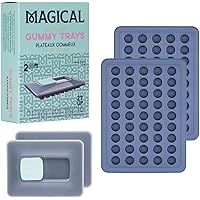Magical Butter Machine 2ML Silicone Non-Stick Gummy Trays - Perfect for Making Hard Candy, Chocolate, DIY Gelatin Durable and Easy to Clean.