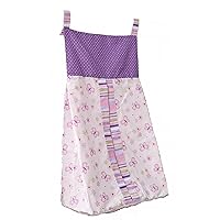 Purple Butterfly Diaper Stacker Organizer, Nursery Crib Diaper Hanging Bag for Baby Girl
