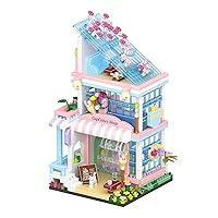 Streetscape Shop Building kit, (1036PCS) Mini Street View Building Block Set Model to Display, Decorate, STEM Candy Store Building Player for Adult, Great Gifts for Girls and Kids Age 8+