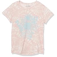 Lucky Brand Girls' Short Sleeve Graphic T-Shirt, Tagless Cotton Tee with Fun Designs, Bloom Pink, 16
