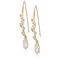 Lonna & Lilly Women's Crystal Stone Threader Drop Earrings, Gold