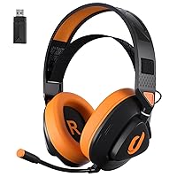 Jeecoo G90 Wireless Gaming Headset - Lightweight Comfort with Suspension Headband, Superb Sound Detachable Mic, Bluetooth Gaming Headphones - for PC PS4 PS5 Switch