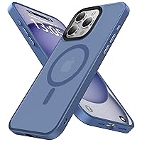 Magnetic for iPhone 15 Pro Max Case,with 3 Lens Protectors [Compatible with MagSafe] [Military-Grade Protection] Shockproof Translucent Matte Case for iPhone 15 ProMax Case 6.7