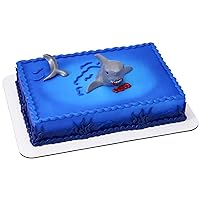 DecoSet® SHARK CREATIONS Cake Topper for Birthdays and Parties, DecoPac Cake Decorating 2-Pc Decorations Set