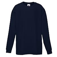 Fruit of the Loom Childrens/Kids Valueweight Long Sleeve T-Shirt (Pack of 2) (5-6) (Deep Navy)