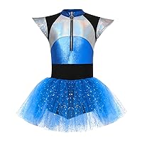 ACSUSS Alien Costume for Girls Magic Show Circus Performance Halloween Cosplay Cheerleading Tutu Dress