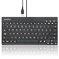 Perixx PERIBOARD-326 Wired Mini Backlit USB Keyboard with Low Profile Keys, US English Layout (11607)