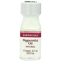 LorAnn Peppermint Oil SS Natural Flavor, 1 dram bottle (.0125 fl oz - 3.7ml - 1 teaspoon)- 12 pack