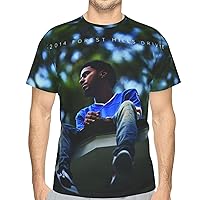 J Rapper Cole Singer 2014 Forest Hills Drive T Shirt Mens Classic Sports Tee Round Neck Short Sleeve Tshirt Black