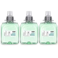 Gojo Green Certified Foam Hand, Hair & Body Wash, Cucumber Melon Scent, 1250 mL Refill FMX-12 Push-Style Dispenser (Pack of 3) - 5163-03