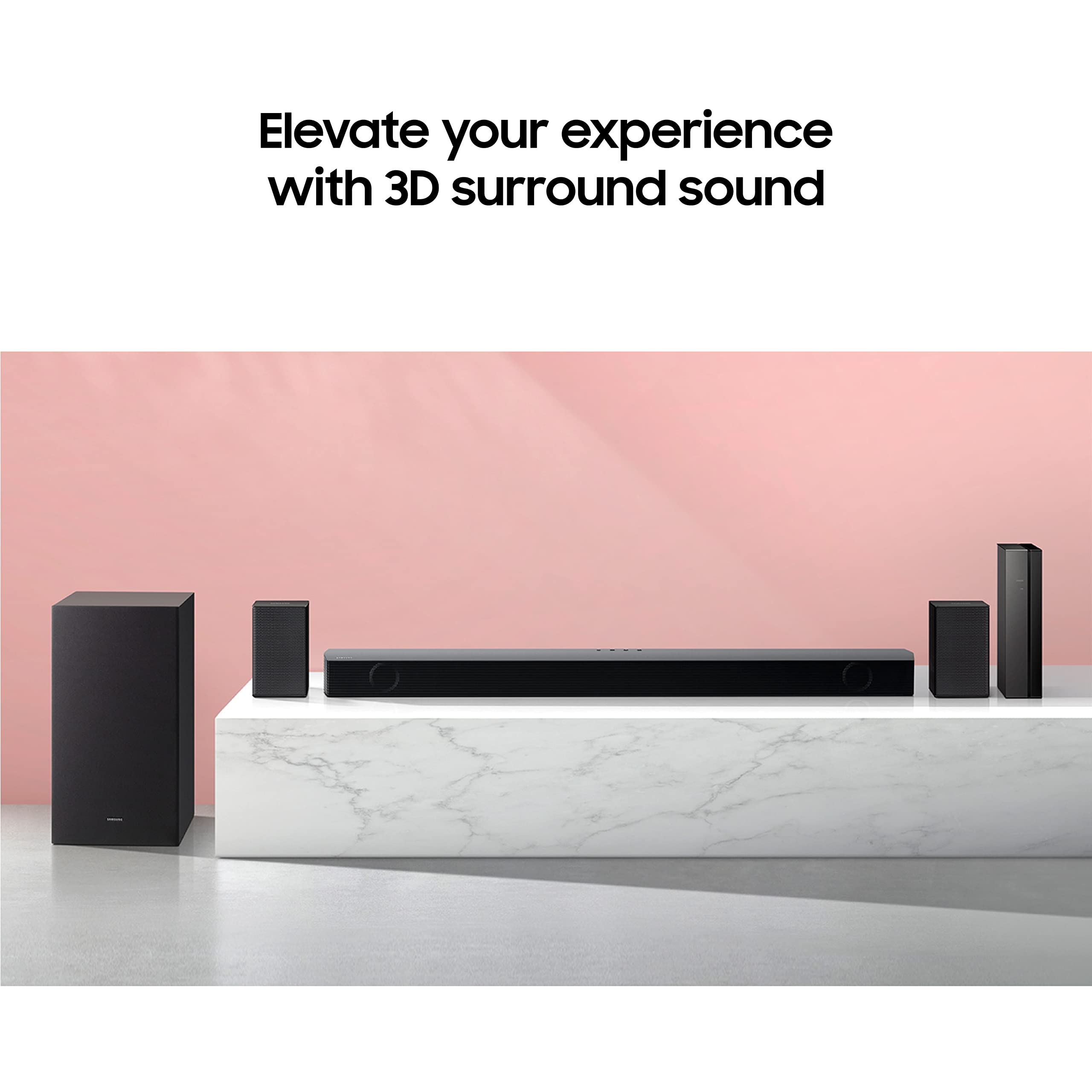 SAMSUNG HW-B57C B-Series 4.1ch Soundbar w/Dolby Audio/DTS Virtual X, Game Mode, Wireless Bluetooth TV Connection, Rear Speaker Kit & Subwoofer Included