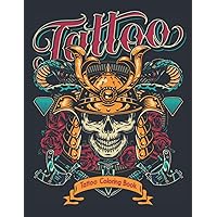 Tattoo: Coloring Book for Adults Stress Relieving 50 One-sided Tattoos Gift for Tattoo Lovers Relaxing Tattoo Designs 100 Page Adult Coloring Book ... and Relaxation Modern and Traditional Tattoos
