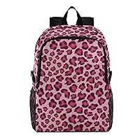 ALAZA Pink Leopard Lightweight Weekender Bag Backpack Daypack