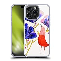 Head Case Designs Officially Licensed Sylvie Demers Red Birds 3 Soft Gel Case Compatible with Apple iPhone 15 Pro Max and Compatible with MagSafe Accessories