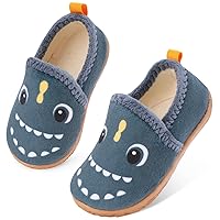 Lefflow Toddler Slippers Boys Girls House Shoes Slip on Baby Sock Shoes Lightweight Outdoor Walking Shoes