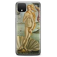 TPU Case Compatible for Google Pixel 8 Pro 7a 6a 5a XL 4a 5G 2 XL 3 XL 3a 4 The Birth of Venus Print Cute Clear Beatiful Woman Flexible Silicone Sandro Botticelli Shell Slim fit Soft Design