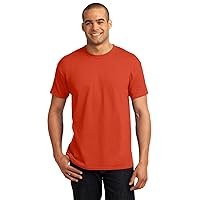 Hanes Men's ComfortBlend EcoSmart Crewneck T-Shirt, Orange, Small