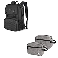 MATEIN Lunch Backpack for Women, Insulated Cooler Work Business Backpacks with USB Charging Port, Toiletry Bag for Men (2 Packs), Waterproof Dopp Kit Bathroom Shaving Bag for Toiletries
