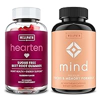 WellPath Beet Root Gummies (Sugar Free) 1500 mg – Blueberry Flavor for Blood Pressure Support and Mind Brain Supplement with Lion's Mane - Supports Focus & Memory, 60 Ct