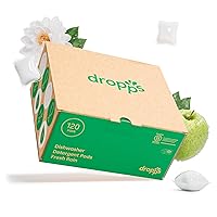 Dropps Dishwasher Detergent | Fresh Rain, 120 Pods | Deep Cleans for Sparkling, Shiny Dishes| Low-Waste Packaging | No Rinse Aid or Pre-Wash Needed | Powered by Natural Mineral-Based Ingredients