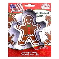 Gingerbread Man Cookie Cutter, Premium Food-Grade Stainless Steel, Dishwasher Safe