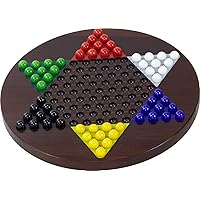Printed Dark Maple Chinese Checkers - Made in USA