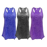 Epic MMA Gear Flowy Racerback Tank Top, Regular and Plus Sizes Pack of 3