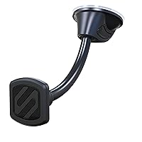 Scosche MAGWDM MagicMount Flex Neck Suction Cup Car Phone Mount for Dashboard/Windshield, 360° Adjustable Magnetic Head, Universal Cell Phone Holder Compatible with iPhone, Samsung & All Devices
