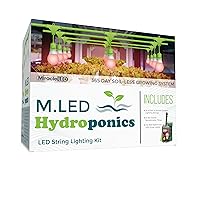 Miracle LED Hydroponics LED Indoor Grow Light Kit - Includes 3 Ultra Grow Red Spectrum 150W Replacement Grow Light Bulbs & 1 3-Socket Corded Fixture with SproutMatic Timer (4-Pack)