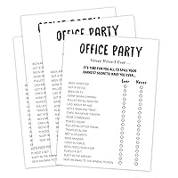 30 Pack Minimalist Office Party Never Have I Ever Game, Work Party Game, Team Meeting Game, Office Activities, Work Happy Hours Game for Coworkers - TM04