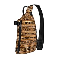 Polyester Fiber Waterproof Waist Bag -Backpack 4 Pocket Compartments Ideal for Outdoor Activities Egyptian frescoes