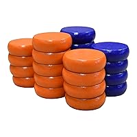 26 Blue and Orange Crokinole Discs - Full Set (Large – 1 1/4 Inch Diameter (3.2cm))