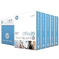 HP Papers | 8.5 x 11 Paper | Office 20 lb | 5 Ream Case - 2500 Sheets | 92 Bright | Made in USA-FSC Certified | 112150C