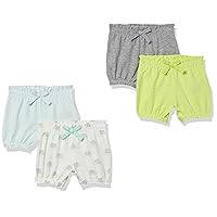 Amazon Essentials Baby Girls' Bloomer Shorts-Discontinued Colors, Multipacks