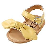 Toddler Sandals Size 8 Bowknot Prewalker Walkers 0-18M First Kids Sandals Barefoot Walking Sandals for Kids