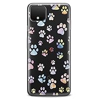 TPU Case Compatible for Google Pixel 8 Pro 7a 6a 5a XL 4a 5G 2 XL 3 XL 3a 4 Flexible Silicone Print Dogs Animals Women Puppy Pattern Clear Kawaii Girls Slim fit Paws Soft Design Cute Cutie