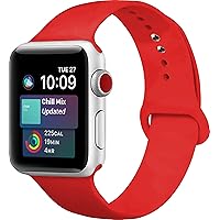 Blaspins For Apple Watch Bands 41mm 40mm 38mm, Soft Silicone Sport Wristbands Replacement Strap with Classic Clasp for iWatch Series SE 7 6 5 4 3 2 1 for Women Men 38/40/41mm -