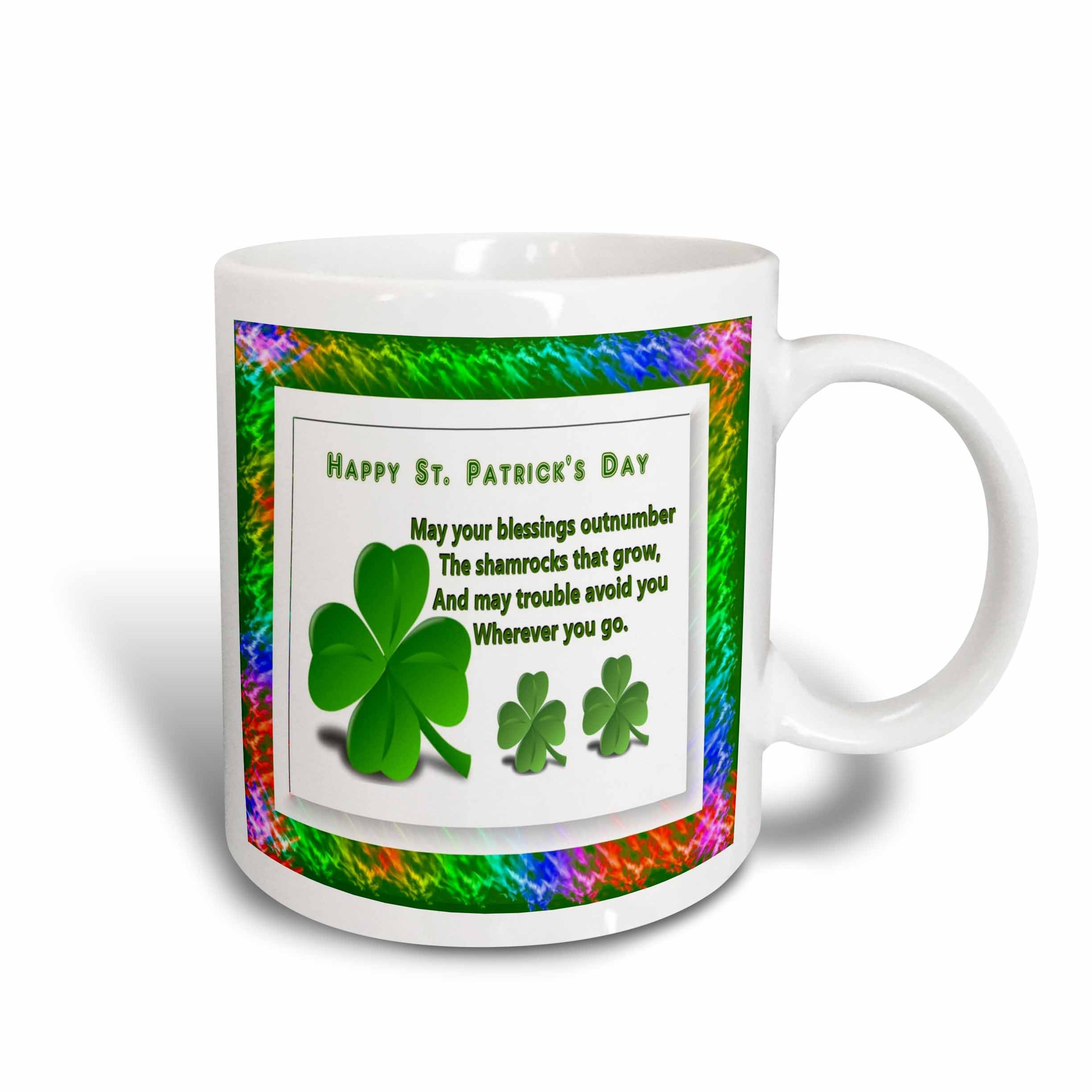 3dRose St. Patrick's Day Ceramic Mug, 15-Ounce