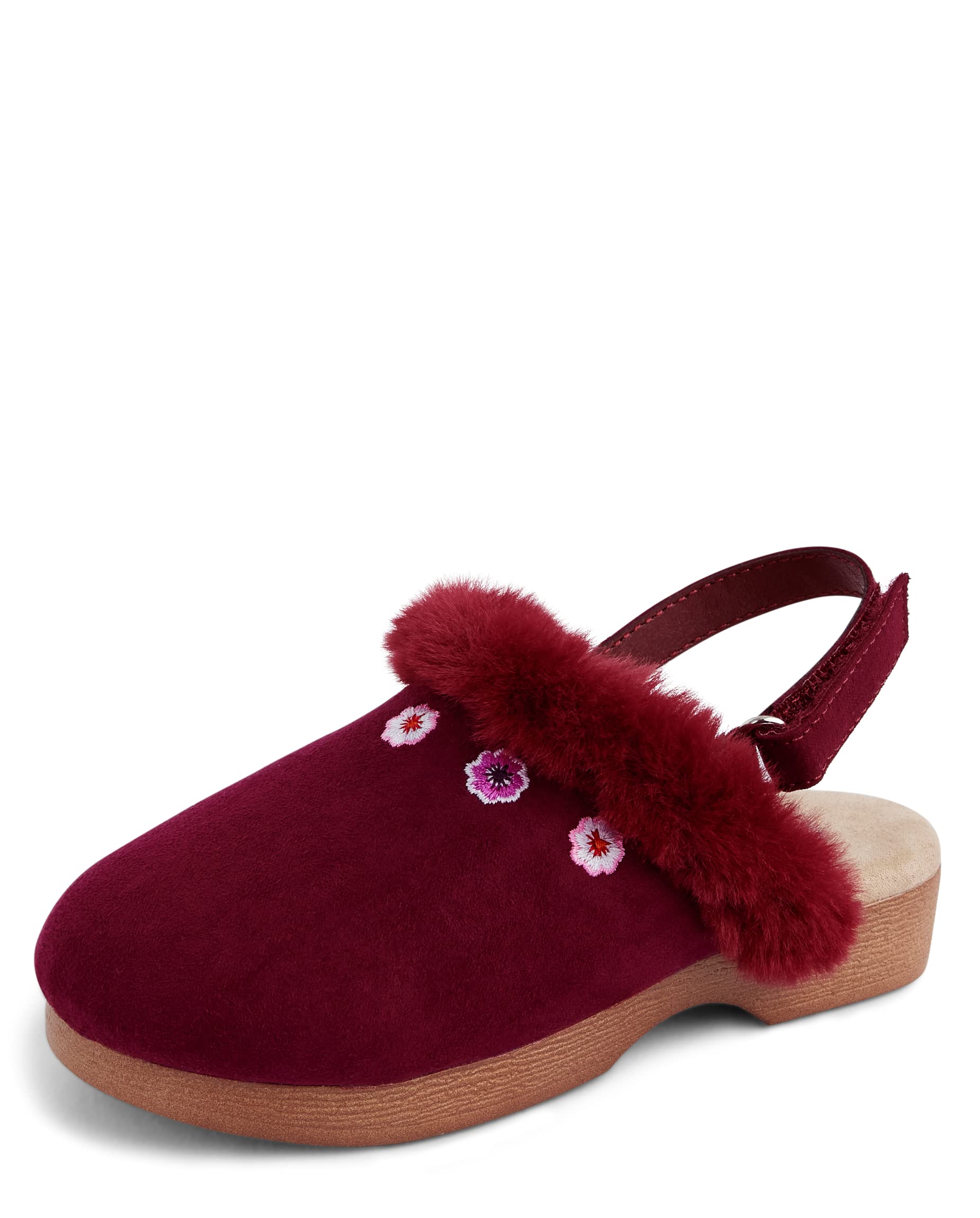 Gymboree, and Toddler Girls Faux Suede Clogs,Spice MKT RUBINE,3