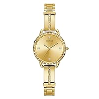 GUESS 30MM Watch - Gold-Tone Crystal Accented Petite Bangle Watch